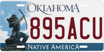 OK license plate 895ACU
