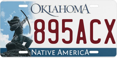 OK license plate 895ACX