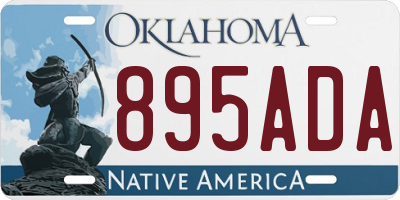 OK license plate 895ADA