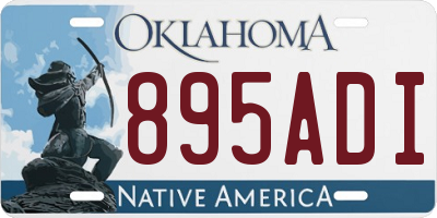 OK license plate 895ADI