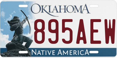 OK license plate 895AEW