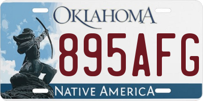 OK license plate 895AFG