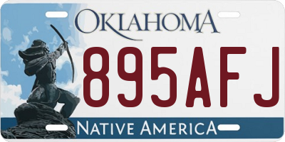 OK license plate 895AFJ