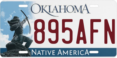 OK license plate 895AFN