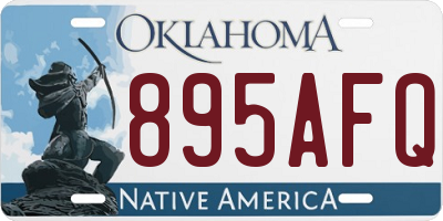 OK license plate 895AFQ