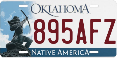 OK license plate 895AFZ