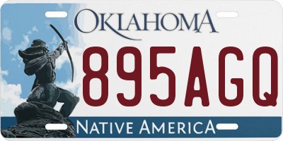 OK license plate 895AGQ