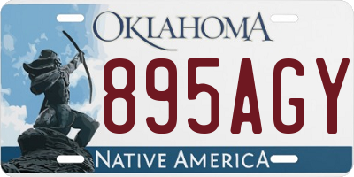 OK license plate 895AGY