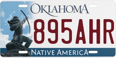 OK license plate 895AHR