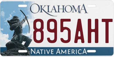 OK license plate 895AHT
