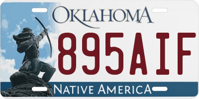 OK license plate 895AIF