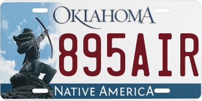 OK license plate 895AIR