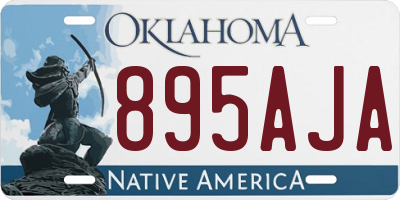 OK license plate 895AJA