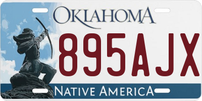 OK license plate 895AJX