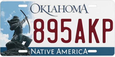 OK license plate 895AKP