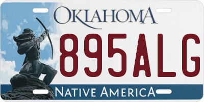 OK license plate 895ALG