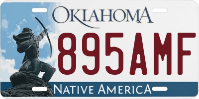 OK license plate 895AMF
