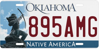 OK license plate 895AMG