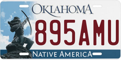 OK license plate 895AMU