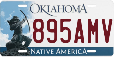 OK license plate 895AMV