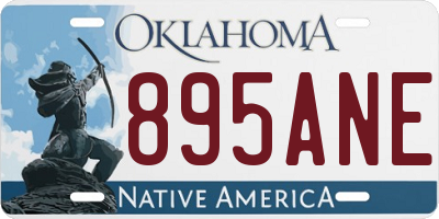 OK license plate 895ANE