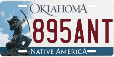 OK license plate 895ANT