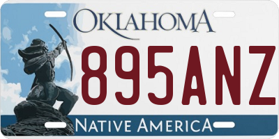 OK license plate 895ANZ