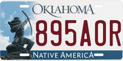 OK license plate 895AOR