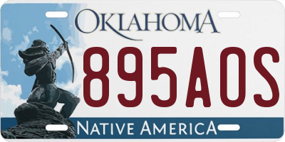 OK license plate 895AOS