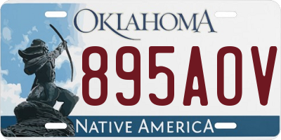 OK license plate 895AOV