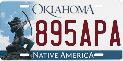 OK license plate 895APA