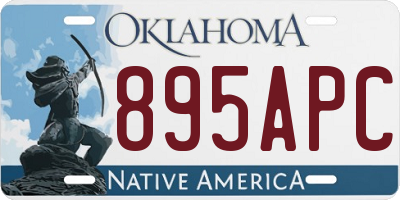 OK license plate 895APC