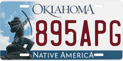 OK license plate 895APG