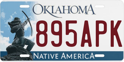 OK license plate 895APK