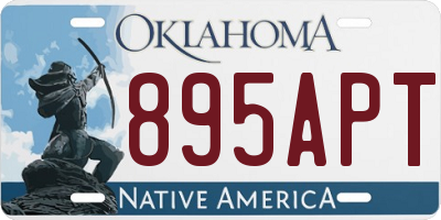OK license plate 895APT