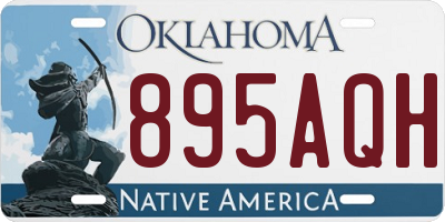 OK license plate 895AQH