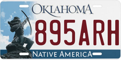 OK license plate 895ARH