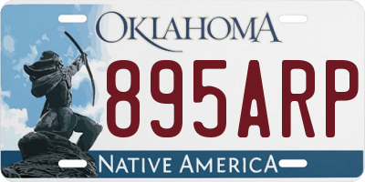 OK license plate 895ARP