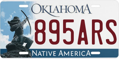 OK license plate 895ARS