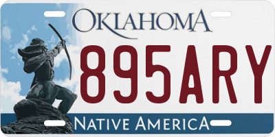 OK license plate 895ARY