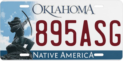 OK license plate 895ASG