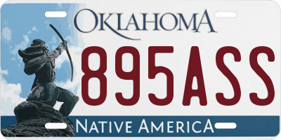 OK license plate 895ASS