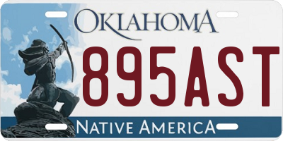 OK license plate 895AST