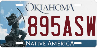OK license plate 895ASW