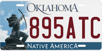 OK license plate 895ATC