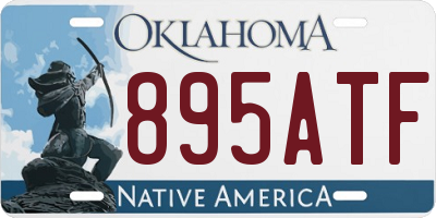OK license plate 895ATF