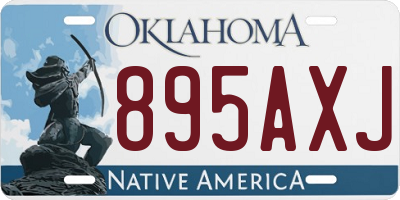 OK license plate 895AXJ