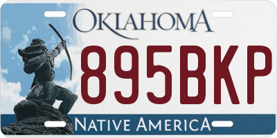OK license plate 895BKP