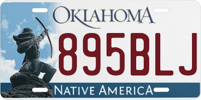 OK license plate 895BLJ