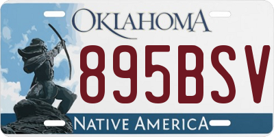 OK license plate 895BSV